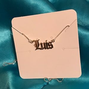 Sterling Silver Nameplate Necklace